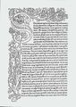 Lišta Mistra ulmského Boccaccia (Ulm 1473). Boccaccio, Giovanni: De claris mulieribus (Ulm, Johann Zainer 1473). Fol. 3b s lištovou iniciálou S(Cripturus) v podobě hada z ráje, Evy a Adama. Repro: Schramm 1923.