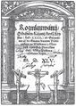 Výchozí štoček Mistra Jákobova žebříku (Wittenberg 1529) a nápodoby u Melantricha (Praha 1547), Günthera (Prostějov 1545) a Sixta z Lerchenfelsu (Litoměřice 1626). Nahoře vlevo Luther, Martin: Deudsch Catechismus (Wittenberg, Georg Rhau 1529). Titulní strana s portálovou bordurou, dole ukřižovaný Kristus mezi dvěma lotry (tiskař Rhau štoček Mistra Jákobova žebříku užíval v letech 1527–1541). Nahoře vpravo Rhegius, Urban: Katechesis (Praha, Jiří st. Melantrich z Aventinu 1547). Titulní strana se zmenšenou volnou kopií datovanou v levém horním štítku 1528. Královská kanonie premonstrátů na Strahově – Strahovská knihovna (Praha), sign. HU V 48. Dole vlevo Rhegius, Urban: Rozmlouvání o krásném kázání, kte