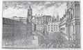 Ramhofského Drei Beschreibungen (Praha 1743). Ramhofský z Ramhofenu, Jan Jindřich: Drei Beschreibungen erstens des königlichen Einzugs, welchen … Maria Theresia … in dero königliche drey Prager-Städte gehalten (Praha, Karel František Rosenmüller ml. 1743). Rozkládací tabule za pag. 4 s korunovačním průvodem na dnešním Malostranském náměstí. Signatura kreslíře Johanna Josefa Karla Dietzlera vlevo dole, rytec Martin Tyroff signován vpravo dole. Královská kanonie premonstrátů na Strahově – Strahovská knihovna (Praha), sign. AQ III 27.