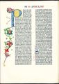 Dvě strany Gutenbergovy Bible (Mainz ca 1454?–1455). Biblia latina (42 ř., Mainz, Johann Gutenberg ca 1454?–1455). Díl druhý s textem epištol sv. Pavla: vlevo fol. 270b epištola Filipským (Fp 1–2,5) a vpravo fol. 280a konec epištoly Filemonovi (Fm 11–25) a počátek epištoly Židům (Žd 1,1–14). Živá záhlaví, rubrikace, červený text, iniciály a drolerie doplněny ručně.. Repro: Kapr 1955.