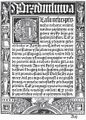 Olivetského rám předmluvy Lukášova Dialogu (Litomyšl? 1520). Lukáš: Dialog, to jest Rozmlúvání Ducha s duší (Litomyšl? Pavel Olivetský z Olivetu 1520). Fol. A2a s počátkem předmluvy a iniciálou C(Zasu). Rám proveden dřevořezem bílé linie (slovo „Przedmluwa“ je otištěno jako xylografie, dole Kristus-Soudce). Královská kanonie premonstrátů na Strahově – Strahovská knihovna (Praha), sign. DR III 16/1.