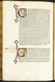 Sweynheymův a Pannartzův tisk s malovanými a zlacenými doplňky (Roma 1469). Caesar, Gaius Iulius: Commentarii de bello Gallico. Commentarii de bello civili, ed. Johannes Andreae, episcopus Aleriensis (Roma, In domo Petri de Maximis [= Konrad Sweynheym et Arnold Pannartz] 1469). Fol. 66b s dílensky pracovanými iniciálami C(Oactus) a O(Mni). Zlatá písmena vystupují z bílého pásového pletence s červenou a žlutou podkresbou (srov. tutéž výzdobu na strahovské sign. DM II 19). Orientalizující pletenec je doplněn vegetabilními motivy. Barevné plochy i černé pozadí pletence jsou dekorovány drobnými bílými trojbody. Z levé části obou iniciál vybíhají krátké tupé rozviliny. U každé iniciály je na margu drobná reprezentanta jakožto vodítko pro kaligrafa. Královská kanonie premonstrátů na Strahově – Strahovská knihovna (Praha), sign. DM III 28.