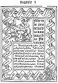 Štyrsův tisk Nového zákona (Mladá Boleslav 1525). Nový zákon (Mladá Boleslav, Jiřík Štyrsa 1525). Fol. b6a s iniciálou K(Nihy) a nápisovou páskou pro Kristův rodokmen. Královská kanonie premonstrátů na Strahově – Strahovská knihovna (Praha), sign. DR IV 17.