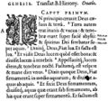 Plantinova Polyglota antverpská (Antwerpen 1569–1573). Biblia sacra hebraice, chaldaice, graece et latine (Antwerpen, Christoph Plantin 1569–1573). Díl první (1569). Vlevo titulní strana značená spojitým monogramem PAME (antverpský rytec Pieter van der Heyden). Vpravo nahoře a uprostřed část pag. 2 s hebrejským a latinským zněním. Vpravo dole část pag. 3 s řeckým zněním (všude počátek Genesis). Královská kanonie premonstrátů na Strahově – Strahovská knihovna (Praha), sign. BY II 1.